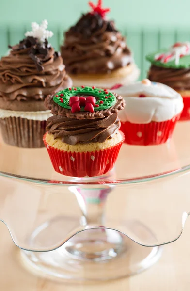 Variação de cupcakes de Natal — Fotografia de Stock
