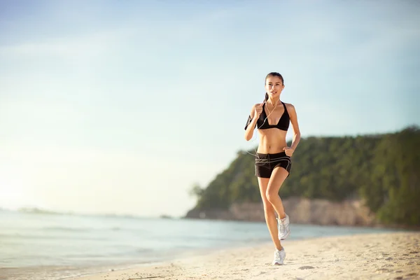 Femme fitness jogging entraînement concept de bien-être . — Photo