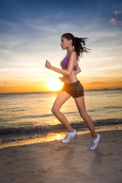 Athletic female runner,  morning jog — Stok fotoğraf