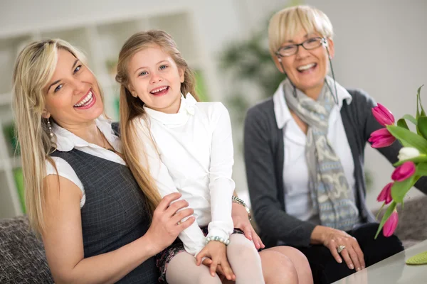 Portrait of grandmother, mother and daughter — Stock Photo, Image