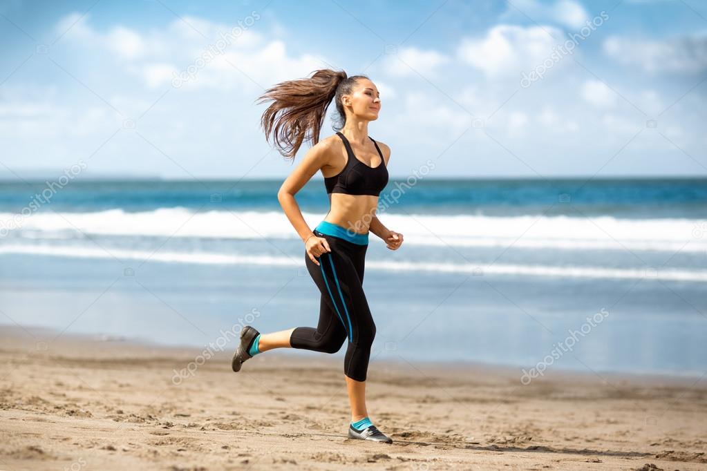 Female runner jogging