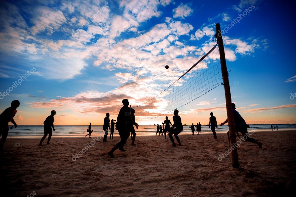 Beach volleyball — Stock Photo © luckybusiness 75912613