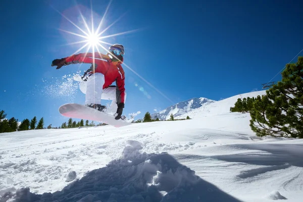 Extreme snowboarding — Stok fotoğraf