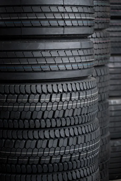 Car tires stack tire in store house — Stock Photo, Image