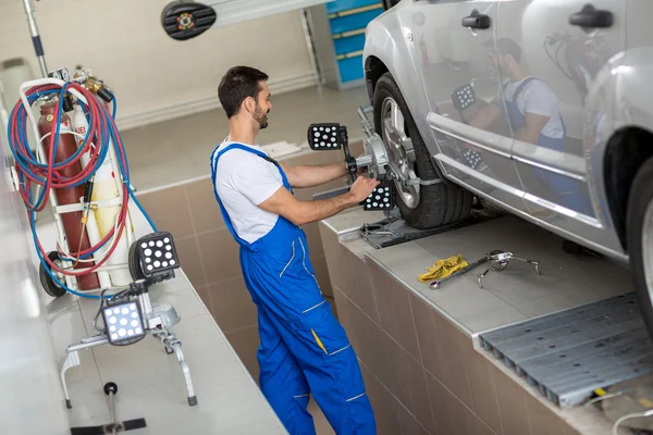 Car mechanic stop terminate on sensor — Stock Photo, Image