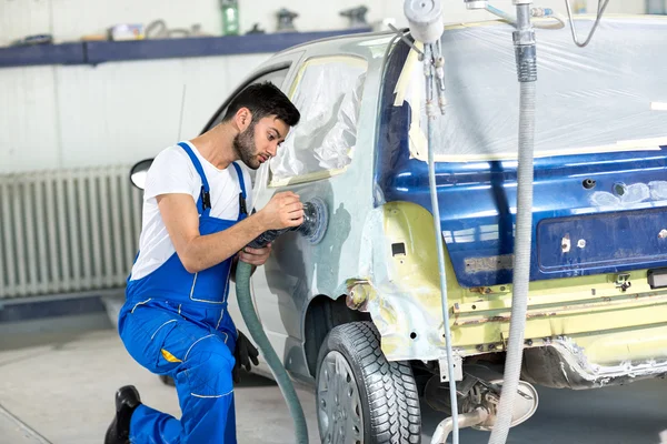 Polishing on body car — Stock Photo, Image