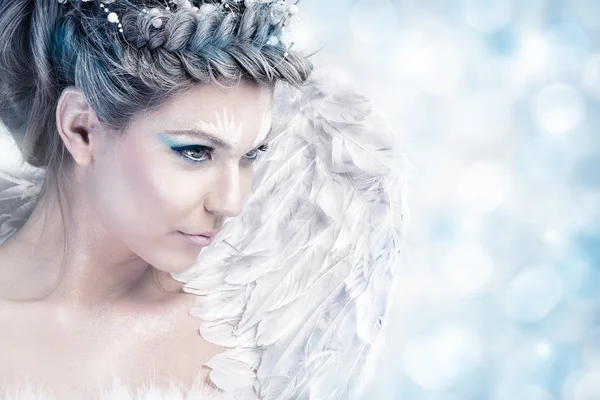 Fairy winter - snow queen — Stock Photo, Image