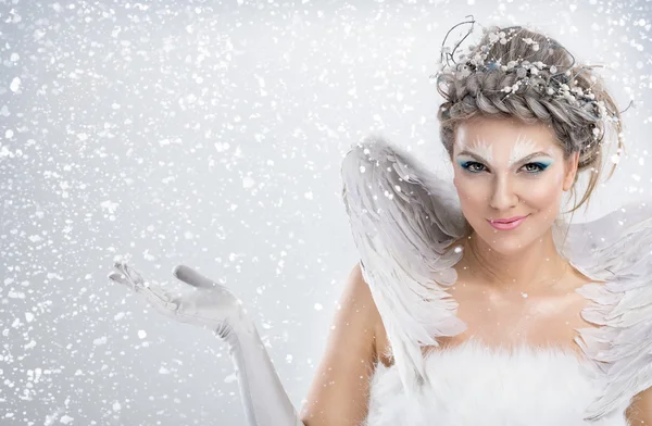 Vintern fairy Ice queen - snow queen — Stockfoto