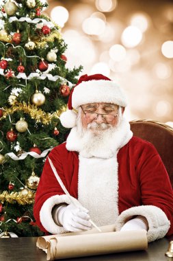Kaydırma kağıda yazı Santa