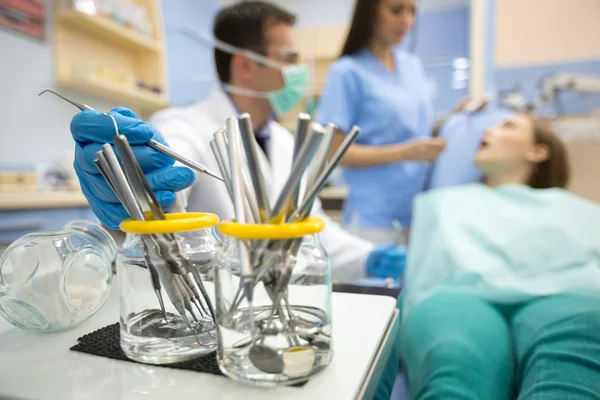 Close up Dental instruments — Stock Photo, Image