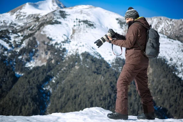 Fotograf auf dem Winterberg — Stockfoto