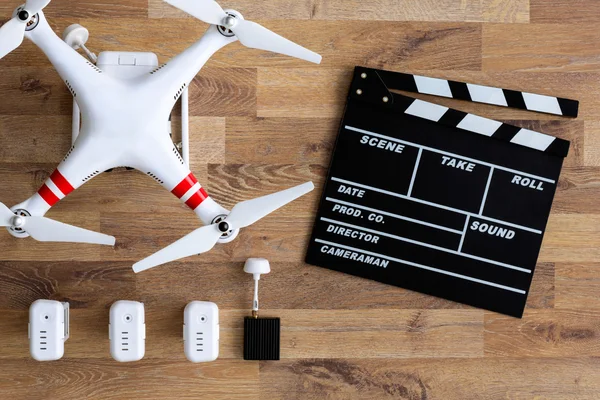 Flying drone with camer — Stock Photo, Image