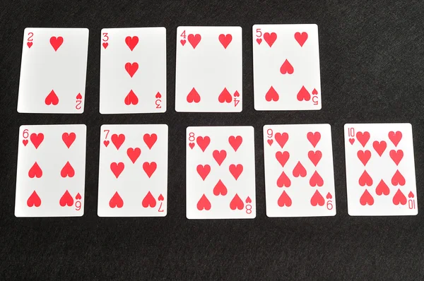 Spielkarten Herzanzug — Stockfoto