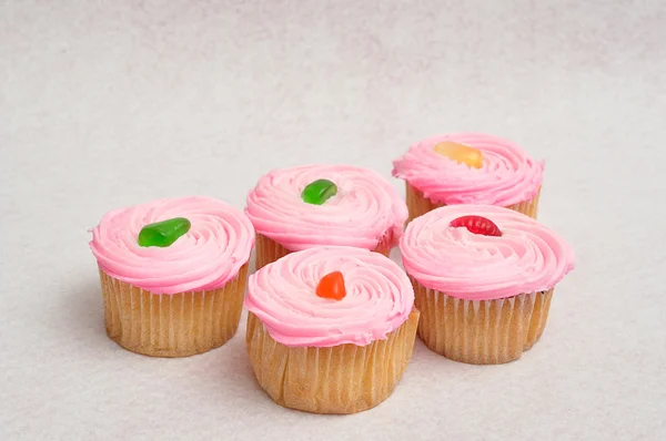 Deliziosi cupcake rosa — Foto Stock