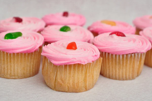 Deliziosi cupcake rosa — Foto Stock