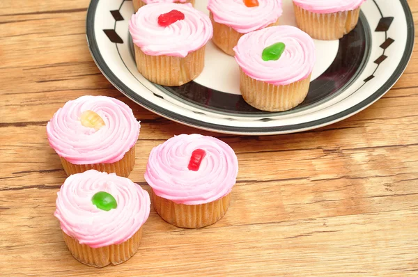 Lækker Pink Cupcakes - Stock-foto