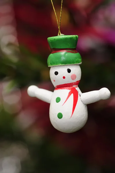 A wooden snowman — Stock Photo, Image