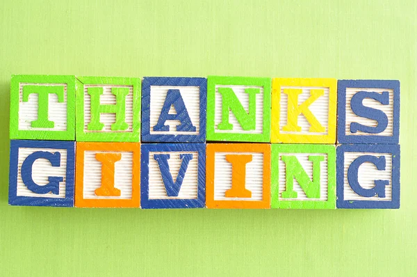 Thanks giving words — Stock Photo, Image