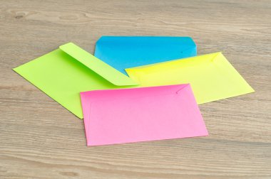 Collection of colorful envelopes