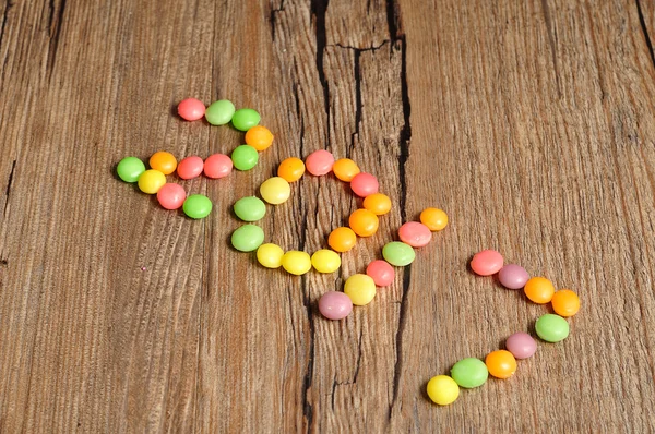 2017 geschrieben mit bunten Bonbons — Stockfoto