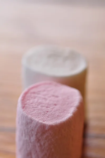 Merah muda dan marshmallow putih — Stok Foto