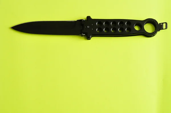 Cuchillo mariposa de acero (balisong ) — Foto de Stock