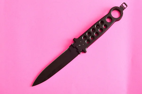 Steel butterfly knife (balisong) — Stock Photo, Image