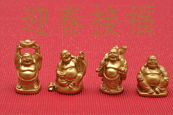 Chinese New Year design. Laughing cheerful Buddha — Stock Photo, Image