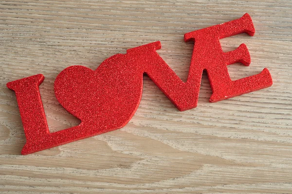 Valentine's Day. Miłość w czerwonymi literami — Zdjęcie stockowe