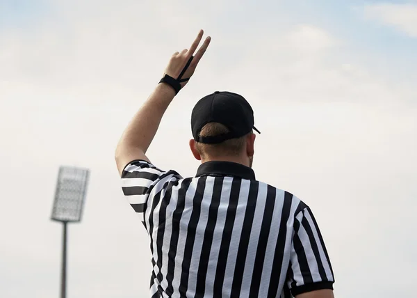 Voetbalscheidsrechter, terug — Stockfoto