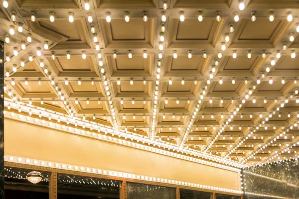 Broadway Teatro Marquee Lights — Fotografia de Stock