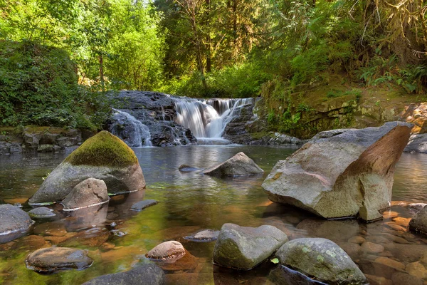 Wasserfall entlang des süßen Baches in Oregon — Stockfoto