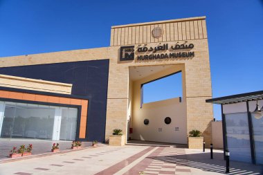 Hurghada, Mısır - 02 Şubat 2021 - Hurghada Tarih Müzesi. Antikalar Müzesi