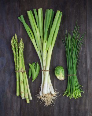 taze yeşil organik sebzeler 