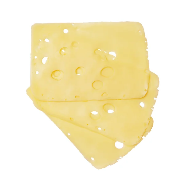 Three cheese slices — Stock Photo, Image