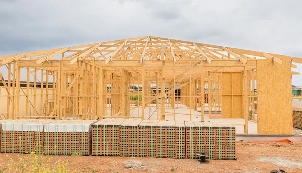 New home construction framing. — Stock Photo, Image