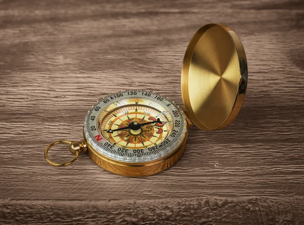 Ретро латунь компас — стокове фото