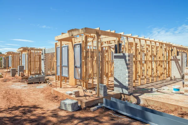 Нове будівництво будинків — стокове фото