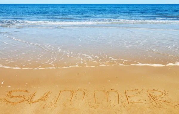 Summer message on the sand — Stock Photo, Image