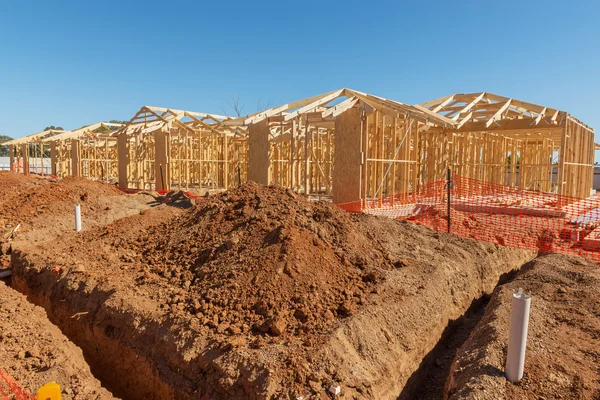 Construcción de casas nuevas — Foto de Stock