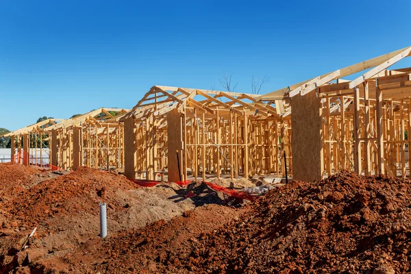 Construcción de casas nuevas — Foto de Stock