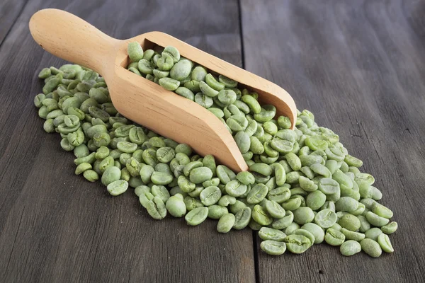 Zelené kávové boby — Stock fotografie