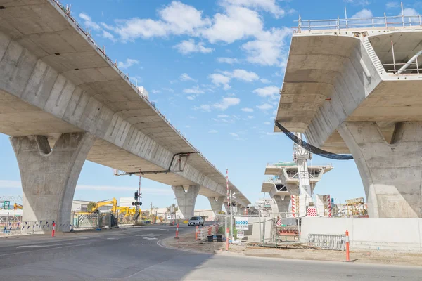 Vägen under uppbyggnad — Stockfoto