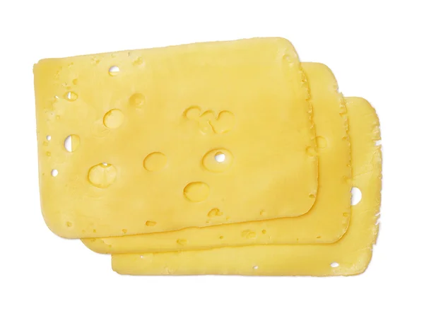 Tres rebanadas de queso — Foto de Stock