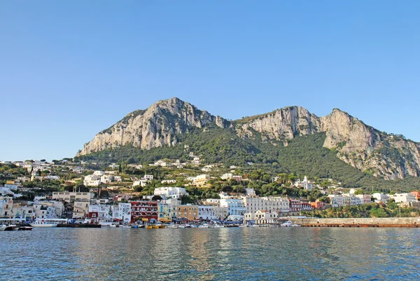 Marina Grande on the island of Capri, Italy viewed from the wate — Stock Photo, Image