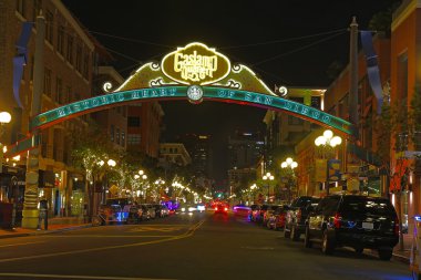 San Diego, Kaliforniya'nın Gaslamp Quarter için giriş