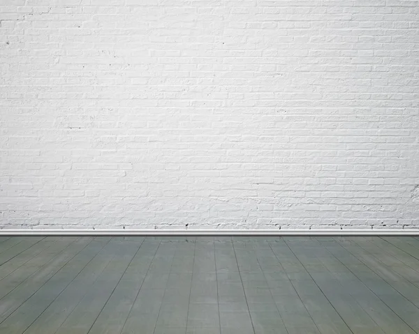 Modernas paredes amarillas y piso de madera. — Foto de stock