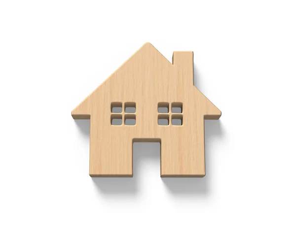 Kształt drewniany dom — Zdjęcie stockowe