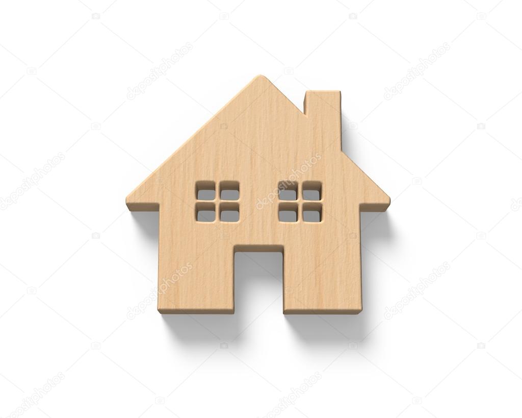 Wooden house shape