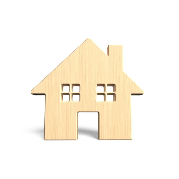 3D drewniany dom — Zdjęcie stockowe
